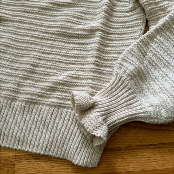 Madewell Ruffle-Neck Pullover Sweater in Cotton-Merino Yarn - Picture 8 of 9